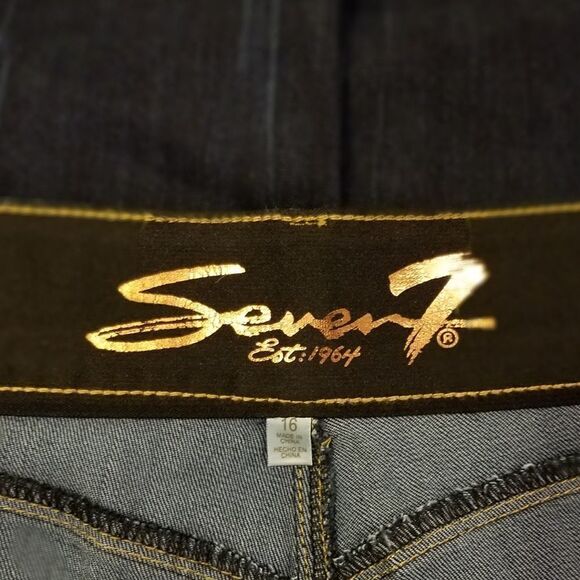 Seven7 All-In-One Solution High Rise Ankle Skinny Blue Jeans - Picture 7 of 9